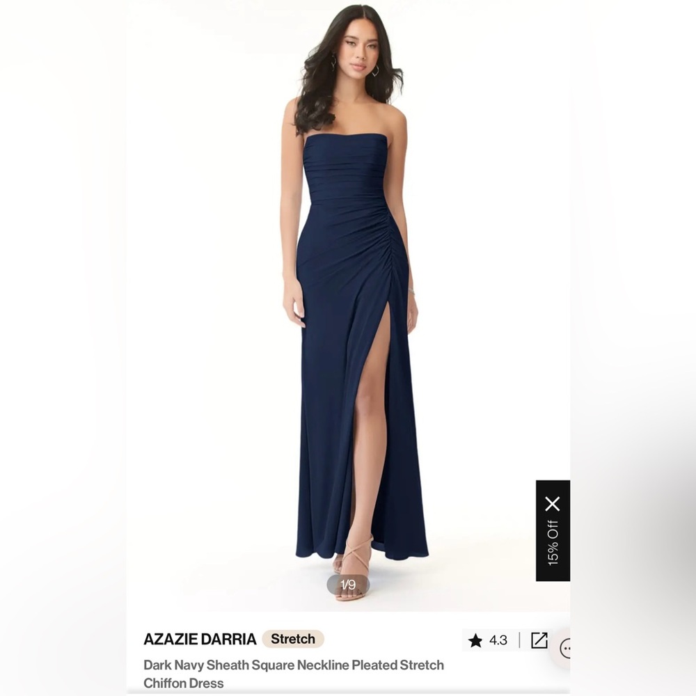 Navy Azazie Bridesmaid Dress (Darria Style)